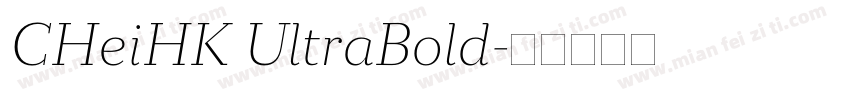 CHeiHK UltraBold字体转换